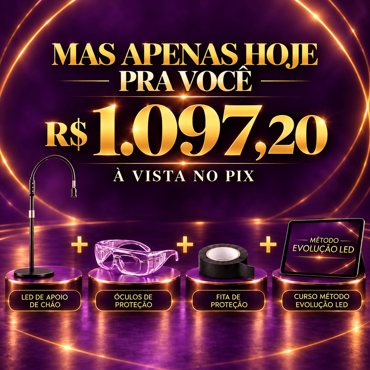 Led Lash UV + Método Evolução Led - Branco